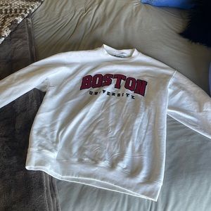 Boston University crewneck white size large perfect condition
